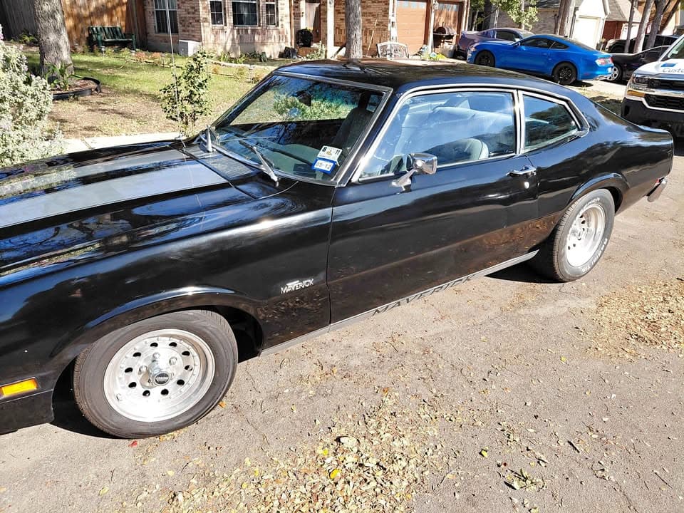 1977 Ford Maverick to Look Like a 1970 - Black with Silver Metallic - Built 302 Engine